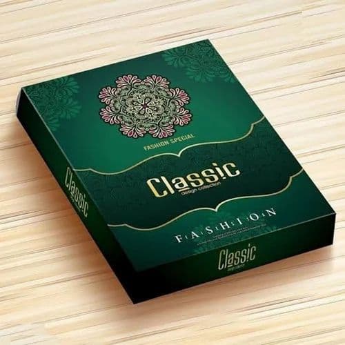 BOXBAGMART dark green luxury custom printed duplex garment packaging box for sarees, shirts, kurtis and clothing products.