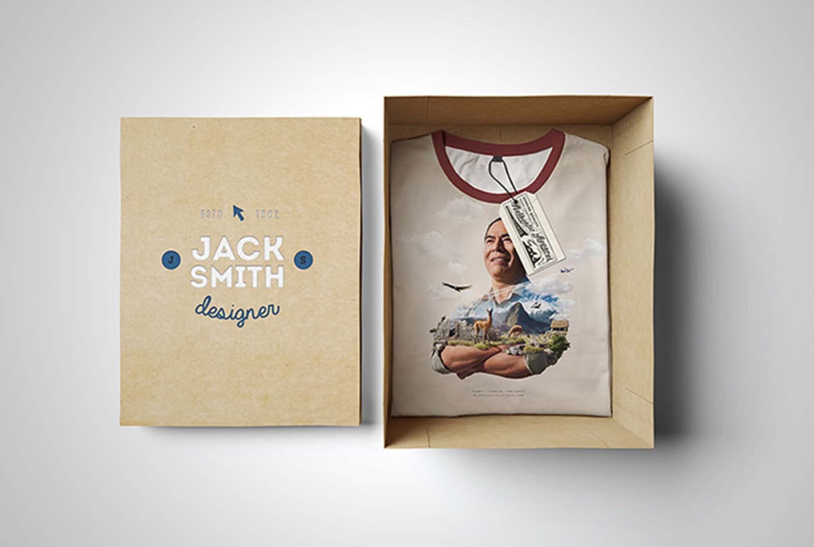 Custom printed T-shirt packaging box with logo printing by BOXBAGMART
